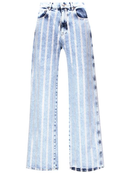 Jeans marmorizzato con cristalli GIUSEPPE DI MORABITO | 02PSDN008W5PC0228686